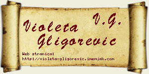 Violeta Gligorević vizit kartica